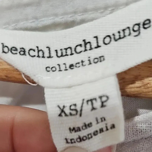 BeachLunchLounge Alina Stripe Linen Blend Shift Dress Beach Sky Blue Size XS - Picture 6 of 8